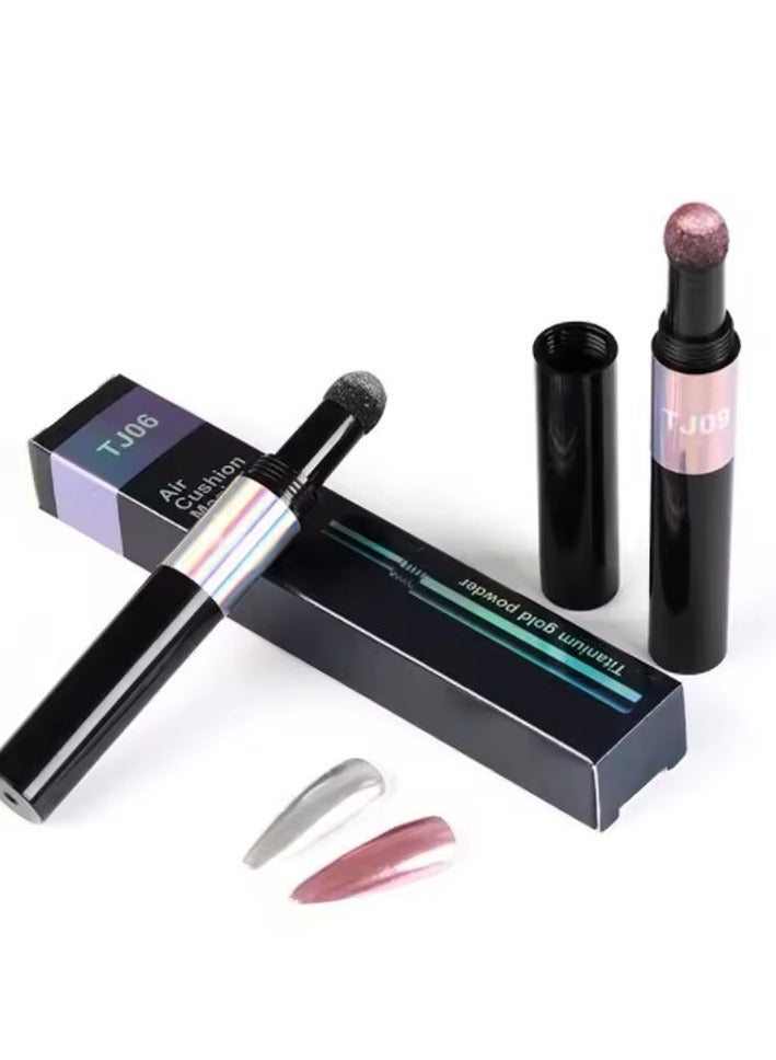 Goolsky Nail Art Glitter Mirror Powder Air Cushion Magic Pen Effect Chrome Pigment For Decorations UV Gel Polish Dust Nail Decor - Image 4