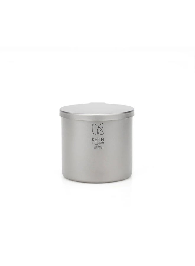 KEITH Titanium Radiant Spectrum Cup Titanium Grey, Double-Wall Pure Titanium Coffee Mug 400ml Lightweight Thermal Cup - Image 1