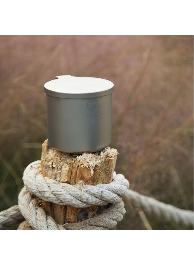 KEITH Titanium Radiant Spectrum Cup Titanium Grey, Double-Wall Pure Titanium Coffee Mug 400ml Lightweight Thermal Cup - Image 3