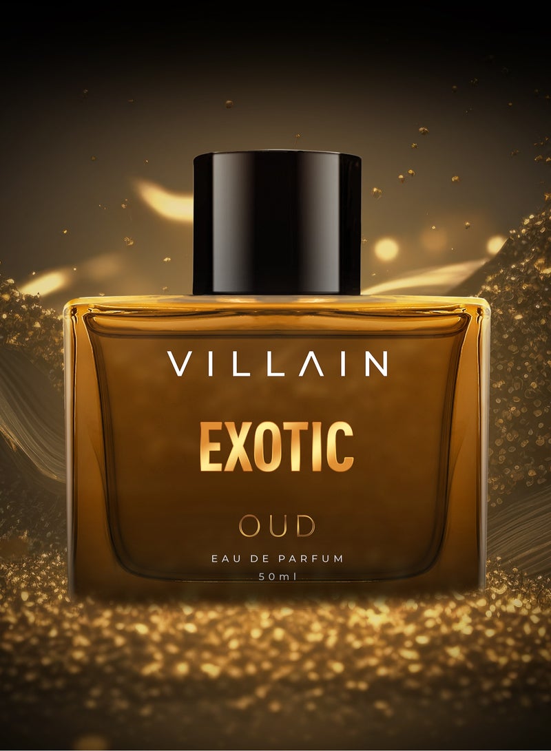 VILLAIN Exotic Oud Luxury Premium Long Lasting  EDP for Men - 50 ml - Image 1