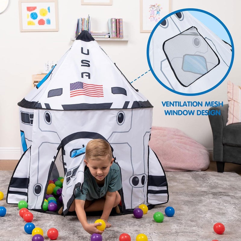 JOYIN Rocket Ship Play Tent Pop up Play Tent Kids Indoor Outdoor Spaceship Playhouse Tent Set - Image 2