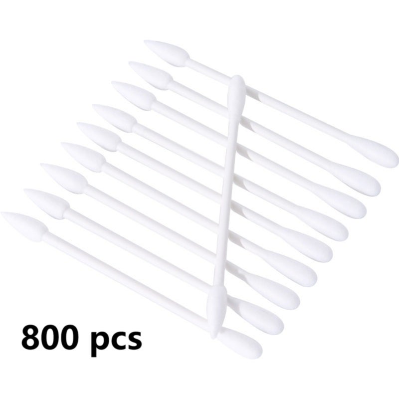 Cotton Swabs: 7.8 Cm Double Precision Tips, Sterilized Organic Soft Absorbent Cotton, Recycled Paper Handle - 800 Pieces (4 Packs) for Delicate Makeup, Electronic Cleaning, Arts And Crafts - Image 1