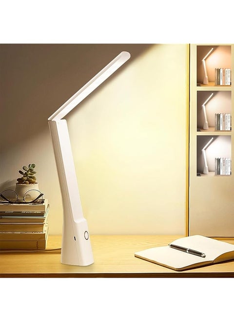 Led Desk Lamp Charge And Plug Available Study Lamp Home Office Table Lamp With 3 Lighting Modes And Stepless Dimming Foldable Portable Eye Protection Table Lamp For Dorm Study Bedroom