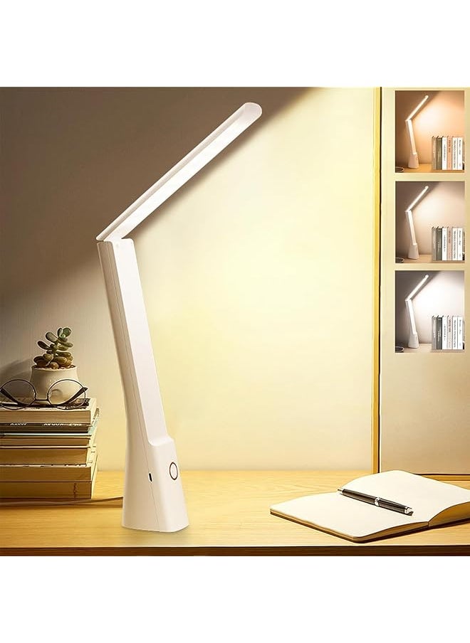 X spring Led Desk Lamp Charge And Plug Available Study Lamp Home Office Table Lamp With 3 Lighting Modes And Stepless Dimming Foldable Portable Eye Protection Table Lamp For Dorm Study Bedroom  - Image 1