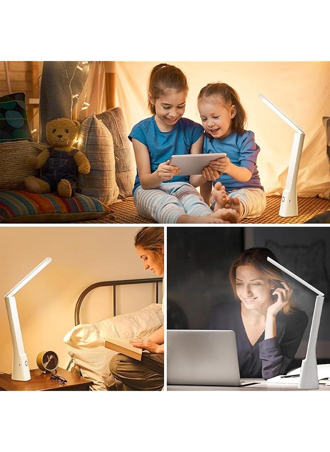 X spring - Led Desk Lamp Charge And Plug Available Study Lamp Home Office Table Lamp With 3 Lighting Modes And Stepless Dimming Foldable Portable Eye Protection Table Lamp For Dorm Study Bedroom - Image 1