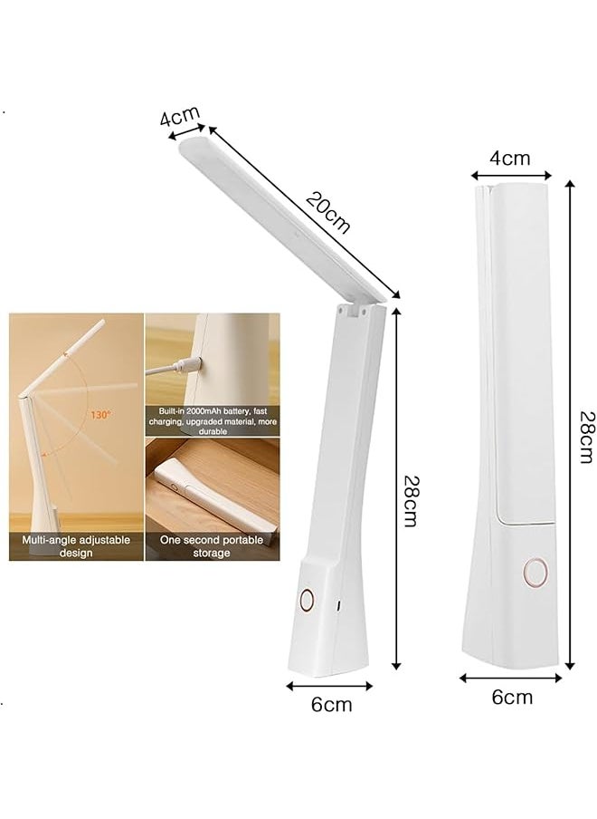 X spring Led Desk Lamp Charge And Plug Available Study Lamp Home Office Table Lamp With 3 Lighting Modes And Stepless Dimming Foldable Portable Eye Protection Table Lamp For Dorm Study Bedroom  - Image 4