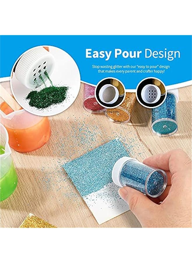Fine Glitter for Crafts Set, 24 Jars Hair Glitter for Face and Body Glitter, Extra Fine Glitter for Resin Craft Glitter, Nail Glitter  - Image 4