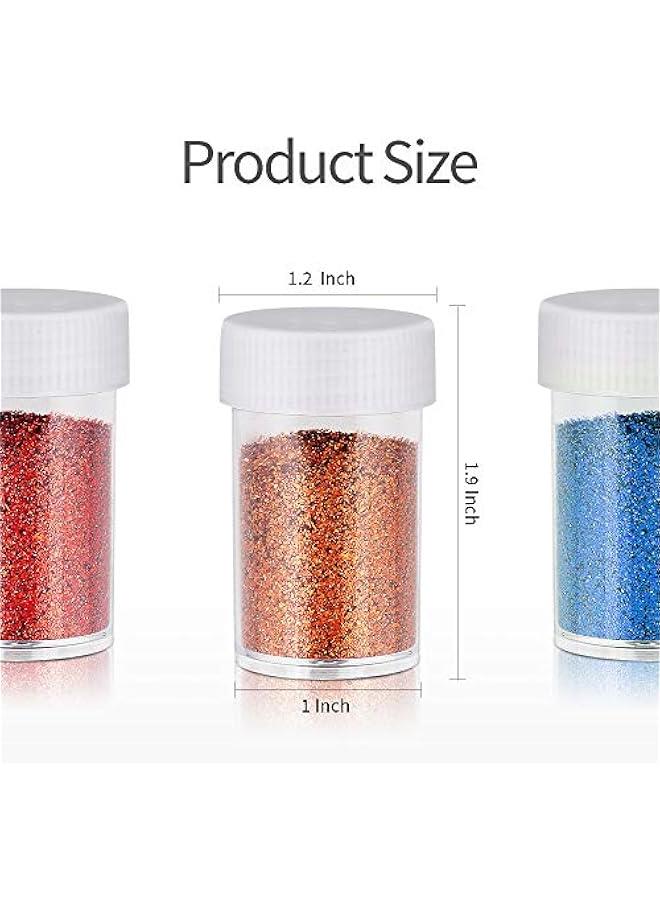 Fine Glitter for Crafts Set, 24 Jars Hair Glitter for Face and Body Glitter, Extra Fine Glitter for Resin Craft Glitter, Nail Glitter  - Image 2