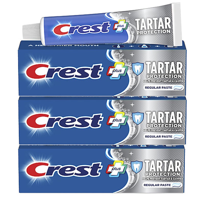 Crest Tartar Protection Anticavity Toothpaste with Fluoride Regular Paste 24oz Pack of 3 - Image 3