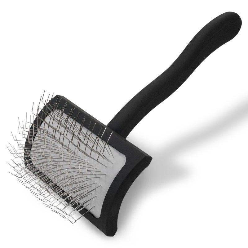 Chris Christensen Big K Dog Slicker Brush for Dogs (Goldendoodles, Labradoodles, Poodles), Groom Like a Professional, Fluff Detangle Style, Saves Time Energy, Black, Medium - Image 1