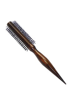 Scarlet Line Professional Maple Wood Anti Static Round Hair Brush With Pointed Wooden Handle For Hair Sectioning For Men And Women, Medium Brown 