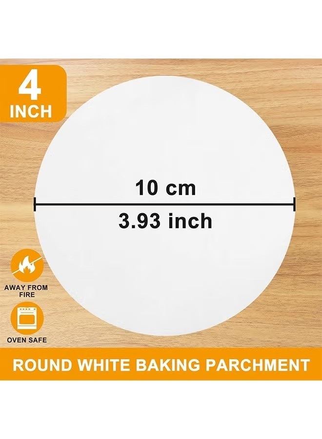 200 قطعة من ورق البرجر الدائري مزدوج الجوانب، ورق برجر مقاس 4 بوصات لفصل قطع البرجر والكوكيز والمزيد - Image 2