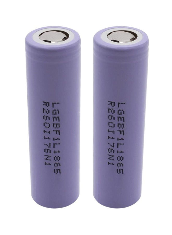 LG 2500 mAh 2-Piece Li-ion Rechargeable Battery Purple - Image 1