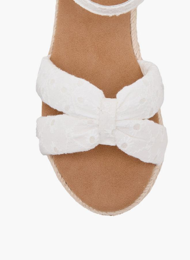 Peppermint Girls Embroidered Wedge Heel Sandals - Image 4