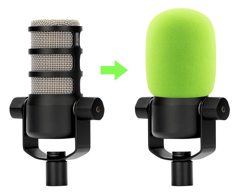 LEFXMOPHY فلتر بوب LEFXMOPHY Nt1 لميكروفون Rode Podmic Procaster Podcaster NT1-A NT2-A NT-USB K2 NT1000 NT2000 غطاء رغوي بديل لميكروفون WS2 شاشة الرياح باللون الأخضر - Image 2