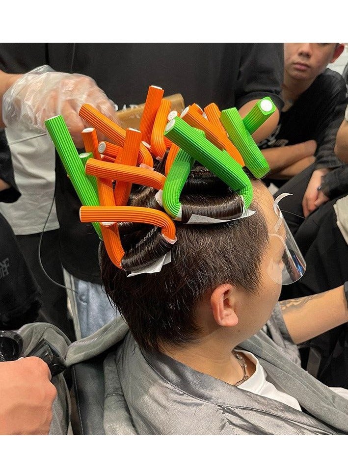 مجموعة بكرات مرنة لتصفيف الشعر من Qhome مكونة من 10 قطع ، وقضبان لولبية ملتوية ، وعصي تجعيد الشعر من المطاط الناعم ، وأدوات تصفيف الشعر لتصفيف الشعر بنفسك لصالون الشعر - Image 2