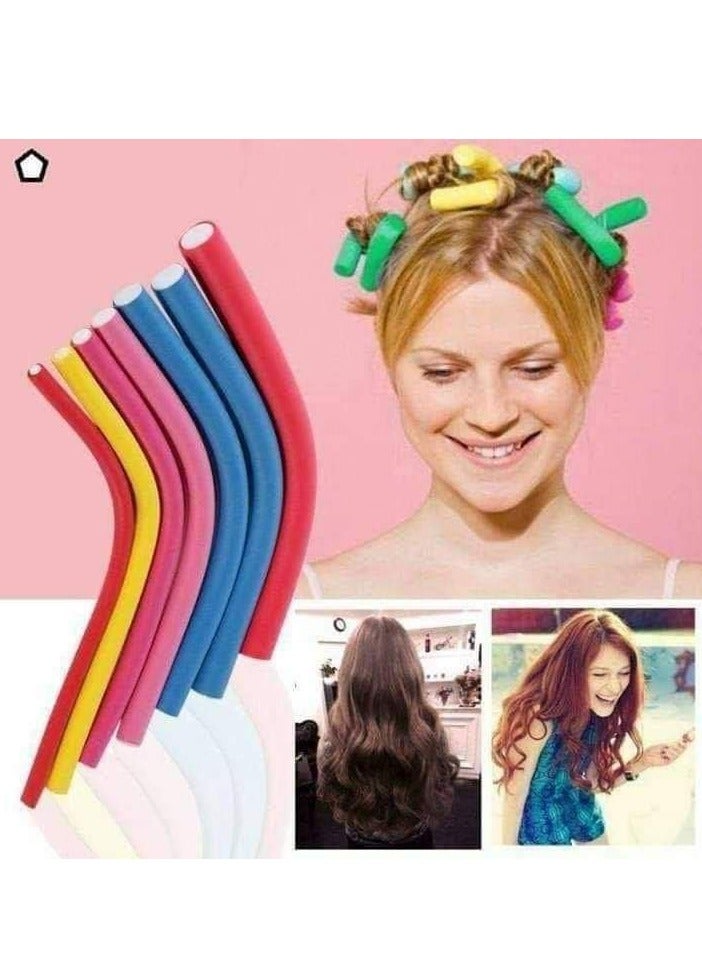 مجموعة بكرات مرنة لتصفيف الشعر من Qhome مكونة من 10 قطع ، وقضبان لولبية ملتوية ، وعصي تجعيد الشعر من المطاط الناعم ، وأدوات تصفيف الشعر لتصفيف الشعر بنفسك لصالون الشعر - Image 4