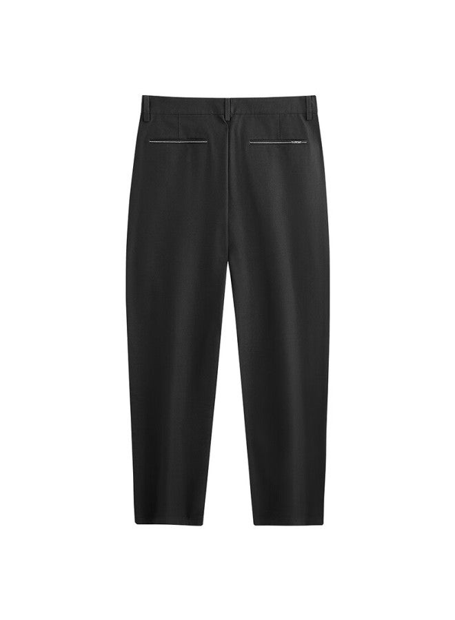 Dancing With Wolves Infrared Warming Heat-retaining Commuter Easy-care Casual Pants Men 001 Black 29