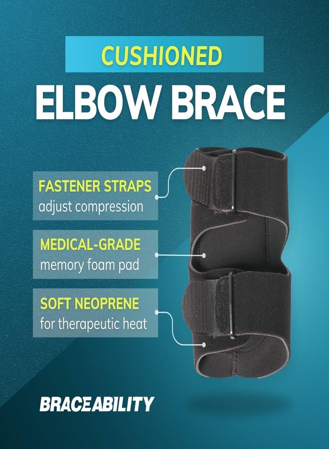 BraceAbility Bursitis Elbow Pad Brace | Compression Arm Sleeve Wrap with Padded Soft Support Cushion for Olecranon Joint Pain, Bursa Protection, Arthritis & Tendonitis Relief (L/XL) - Image 3