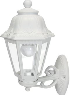 SP SUPER POWER Outdoor White Wall Lights, Plastic Outdoor Light Fixture with E27 Socket, Exterior Waterproof Wall Lamp with Clear Lampshade, Outside Porch Lights for Garden, Garage, Courtyard  - Image 1