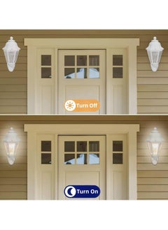 SP SUPER POWER Outdoor White Wall Lights, Plastic Outdoor Light Fixture with E27 Socket, Exterior Waterproof Wall Lamp with Clear Lampshade, Outside Porch Lights for Garden, Garage, Courtyard  - Image 2