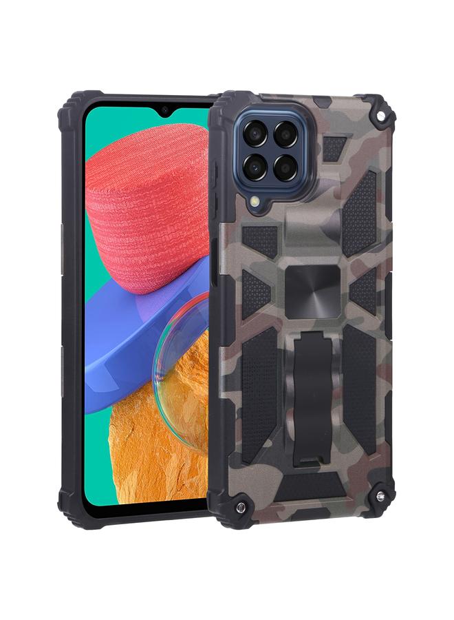 erorex Case For Samsung Galaxy M33 5G Camouflage Armor Kickstand TPU + PC Magnetic Phone Case - Image 1