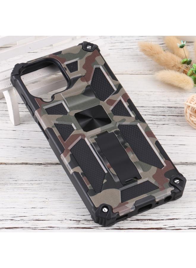 erorex Case For Samsung Galaxy M33 5G Camouflage Armor Kickstand TPU + PC Magnetic Phone Case - Image 2