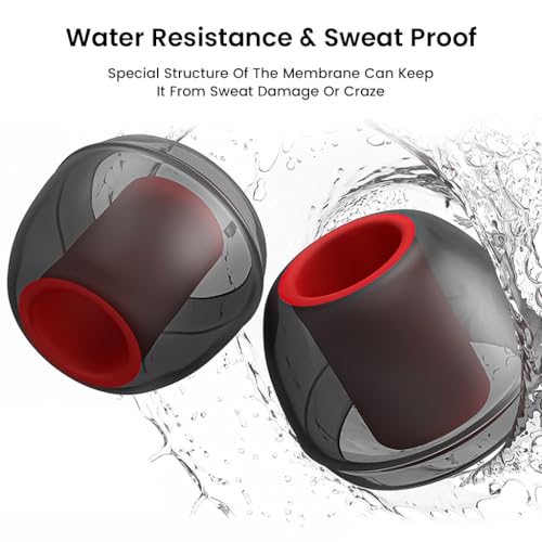 AUDIOCULAR AuraFit Silicone Eartips for IEMs – Universal Fit, Enhanced Comfort, Superior Noise Isolation, 3 Sizes (S/M/L), Compatible with in-Ear Monitors, Black - Image 2