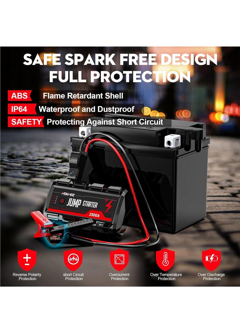 Car Jump Starter 2500A Peak 22800mAh 12V Super Safe Jump Starter(Up to All Gas, 8.0L Diesel Engine), with USB Quick Charge 3.0 - pzsku/Z8A0DB8A823513DFFB632Z/45/1741597053/d91d1613-744f-4eae-828c-f53d9094400f