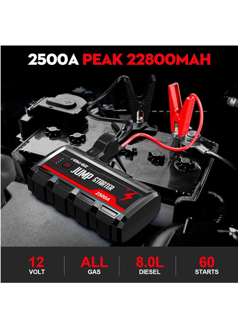 Car Jump Starter 2500A Peak 22800mAh 12V Super Safe Jump Starter(Up to All Gas, 8.0L Diesel Engine), with USB Quick Charge 3.0 - pzsku/Z8A0DB8A823513DFFB632Z/45/1741597211/1d5d00e0-bb59-4010-b2a9-d2beac5f92fa