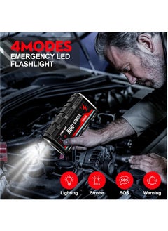FEIKFEIZ Car Jump Starter 2500A Peak 22800mAh 12V Super Safe Jump Starter(Up to All Gas, 8.0L Diesel Engine), with USB Quick Charge 3.0  - Image 4