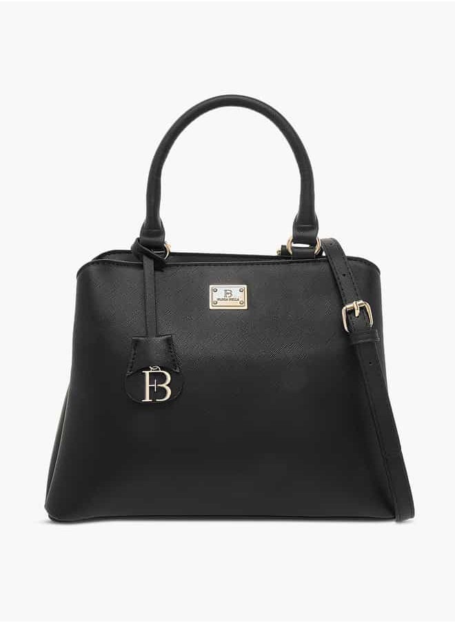 Flora Bella By Shoexpress Women Solid Tote Bag with Zip Closure and Detachable Strap  - Image 1
