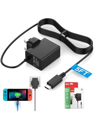 For Nintendo Switch Charger Cable Ac Power Adapter for Switch lite, Dock, OLED, Pro Controller UK Plug 15V 2.6A Fast Charging Support TV Mode - pzsku/Z8A0DDA5942F5766D8365Z/45/_/1732107695/c3e178b4-15a8-4f79-976e-ee08a28f94a9