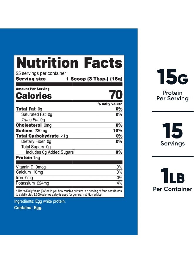 Nutricost Egg White Protein Powder 1Lb (Unflavored) - Non-Gmo, Gluten Free - Image 2