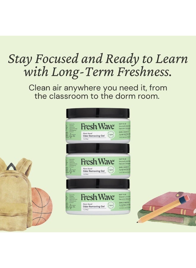 Fresh Wave Odor Removing Gel, 7 oz. | Pack of 3 | Odor Absorbers for Home | Safer Odor Relief | Natural Plant-Based Odor Eliminator | Every 7 oz. lasts 15-30 Days | For Cooking, Trash & Pets - Image 2