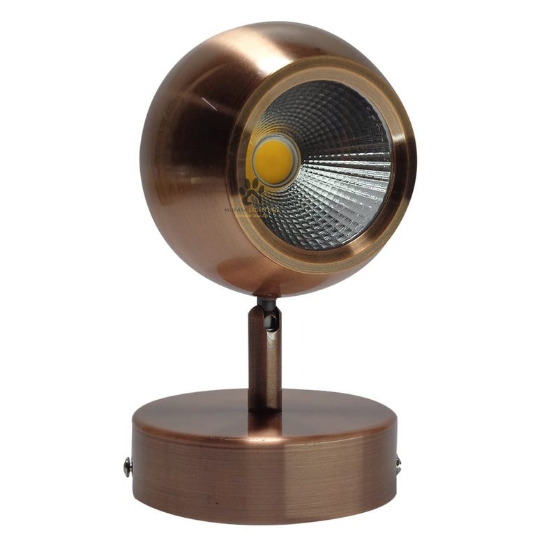 Mufasa 3 Watts Ball Spot 4.5Inch Rose Gold Finish LED Spotlight Focus Light Bedroom Reading Display Vanity Wall Light (Please Check Dimensions Image) (Warm White) - Image 2