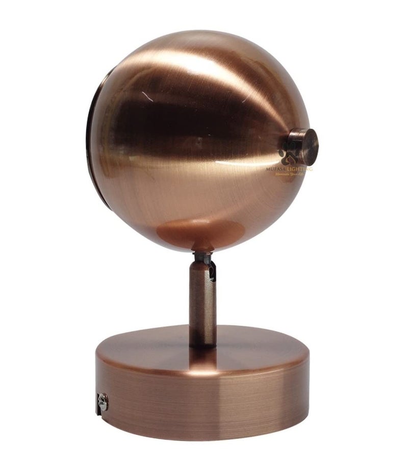 Mufasa 3 Watts Ball Spot 4.5Inch Rose Gold Finish LED Spotlight Focus Light Bedroom Reading Display Vanity Wall Light (Please Check Dimensions Image) (Warm White) - Image 4
