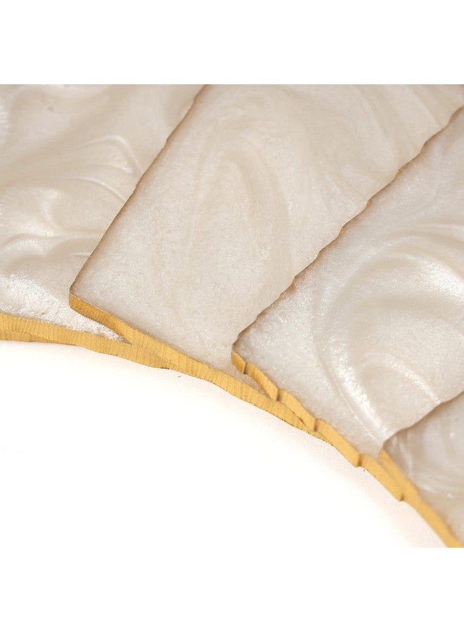 DULI Set of 6 Premium Square Shape Resin Coasters Tea,Coffee Coasters,Tea Coasters, Coffee Coasters, Chai Pyali (10 * 10 cm) (ResinCoastersSquare: Cream) - Image 3