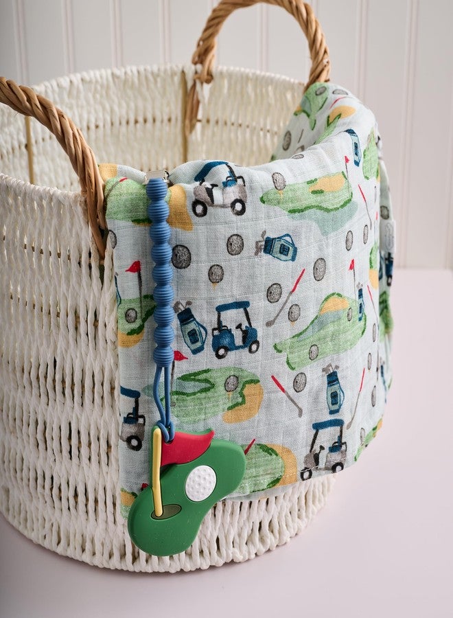 Mud Pie Muslin Swaddle, Golf , 47x47 Inch (Pack of 1) - Image 4