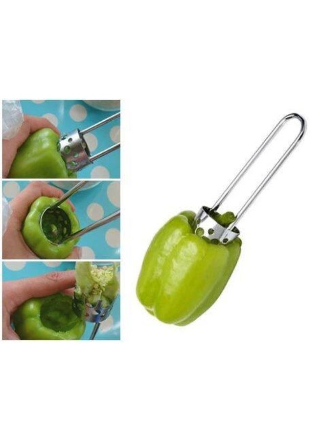 Stainless pepper and stuffed pepper scoop - Image 1