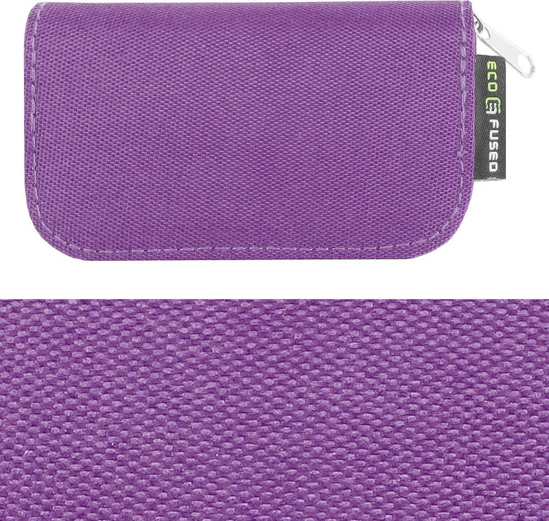 ECO-FUSED Transit damage prevent build Memory Card Case - Fits up to 22x SD, SDHC, Micro SD, Mini SD and 4X CF - Holder with 22 Slots (Purple / 22 Slots - 1 Pack) Wide use selected material - Image 4
