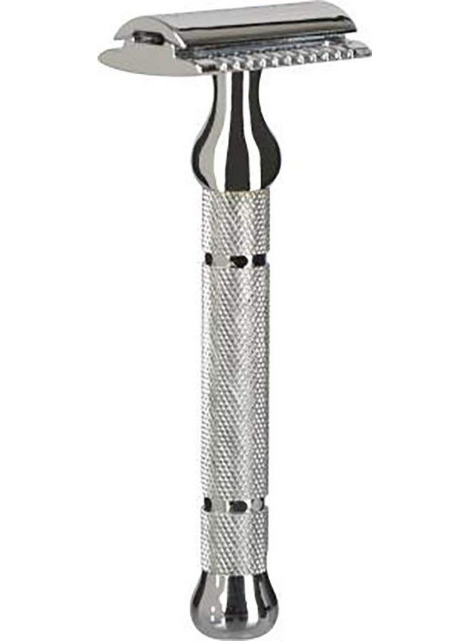 Foreign Holics Imported Double Edge Heavy Metal Shaving Razor For Men & Boys50 Gm (Silver) - Image 1