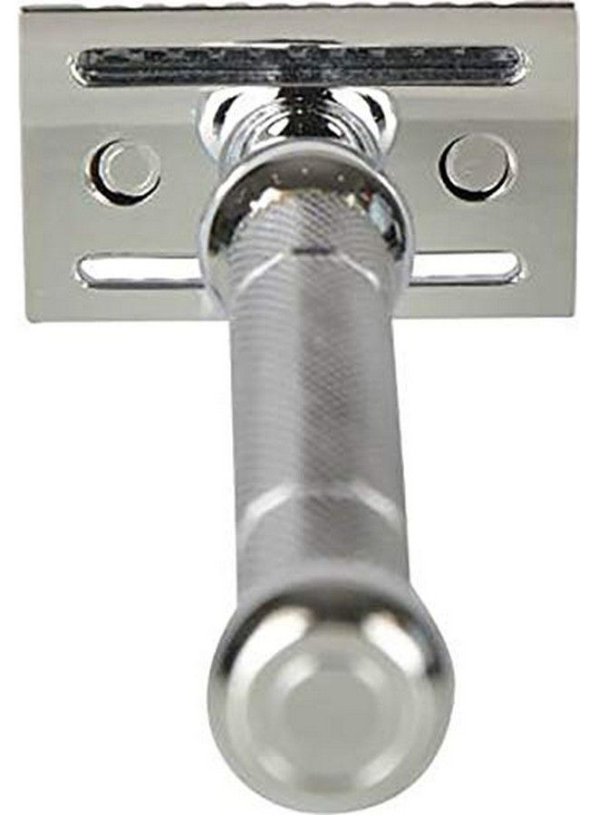 Foreign Holics Imported Double Edge Heavy Metal Shaving Razor For Men & Boys50 Gm (Silver) - Image 4