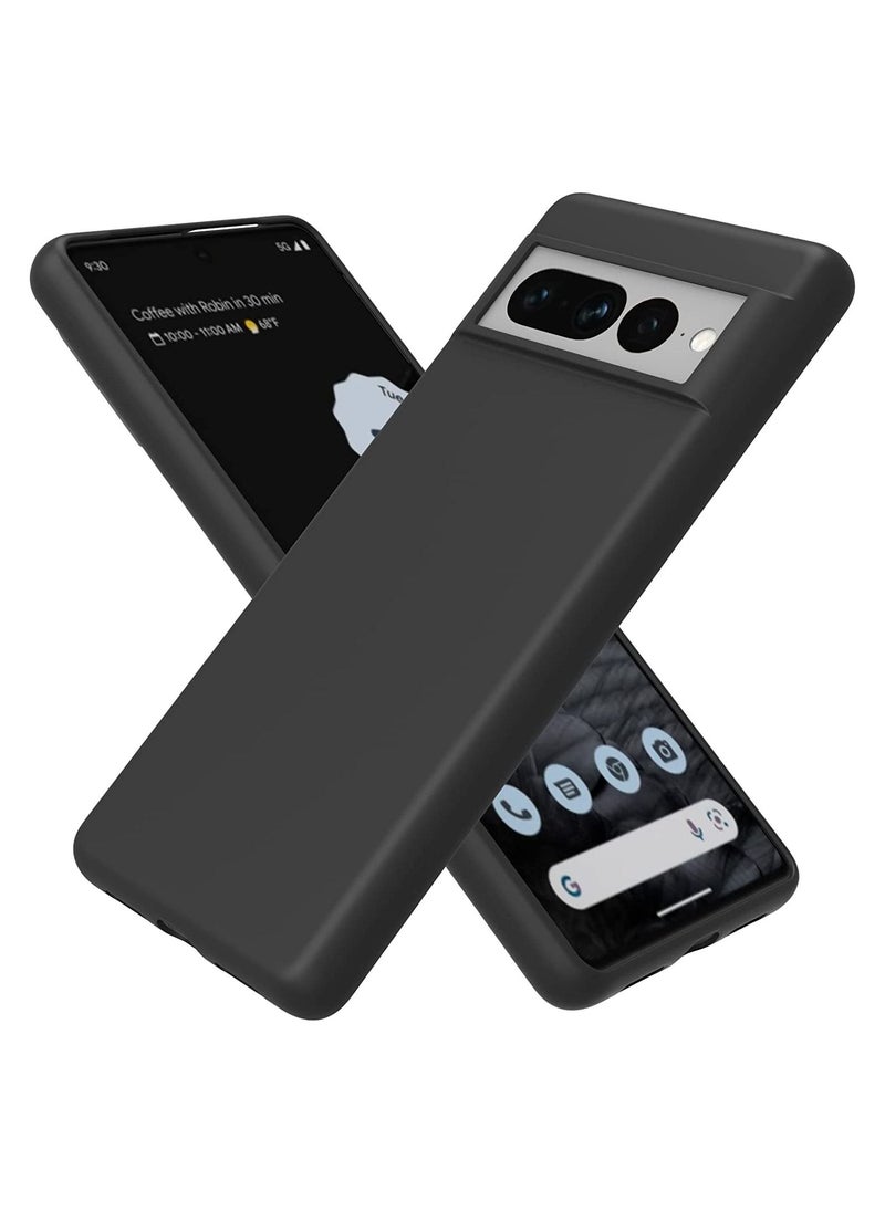 Google Pixel 7 Pro Soft Matte Black Soft flexible TPU back Cover Designed for Google Pixel 7 Pro Black Cover  - Image 1