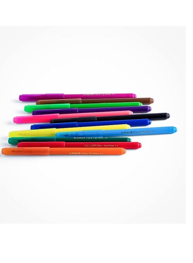Maxi Maxi Washable Felt-Tip Pens 12 Color In A Wallet  - Image 2