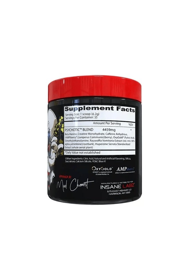 Insane labz Insane Labz Psychotic, High Stimulant Pre Workout Powder, Extreme Lasting Energy, Focus and Endurance with Beta Alanine, Creatine Monohydrate DMAE, 35 Srvgs (Gummy Candy)  - Image 2