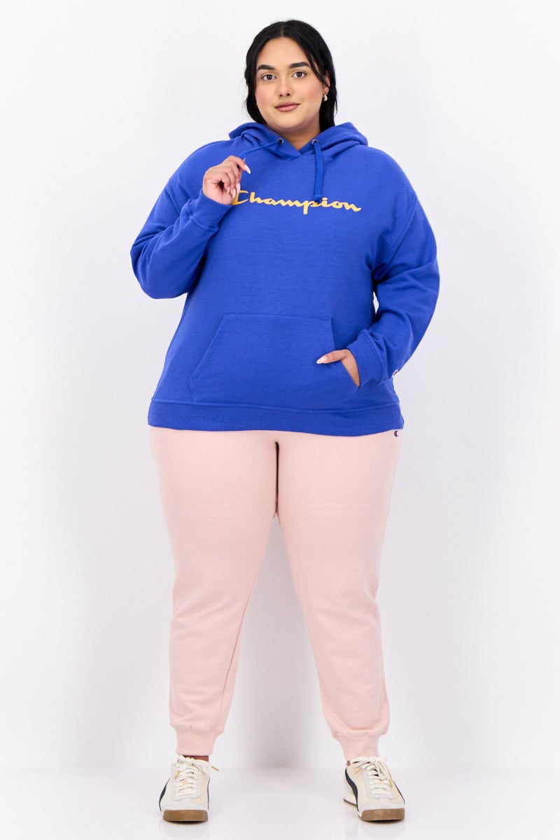 Champion Women Plus Size Long Sleeves Outdoor Hooded Sweatshirt, Teal Blue - Image 4