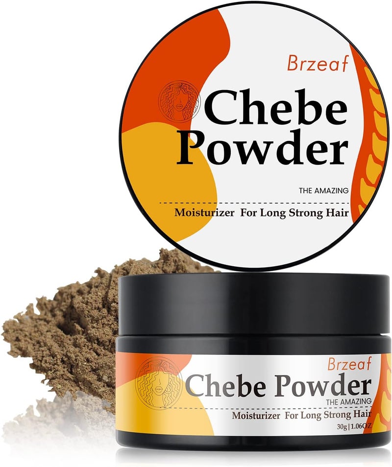 Brzeaf African Organic Chebe Powder Promotes Hair Growth - Super Moisturizing, Deter Hair Breakage & Deep Conditioning - 100% Natural ingredients