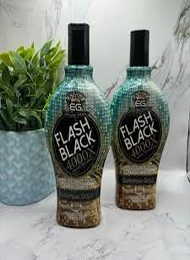 Flash Black European Gold Flash Black 4000X Indoor Tanning Lotion with Time-Release DHA Bronzers, 12 oz - Image 4