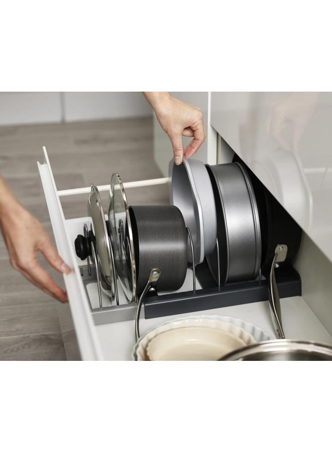 Kitchen Utensils Artifact Pot Storage Rack Retractable Kitchenware Storage Rack Kitchen Bowl Expandable Storage Rack 